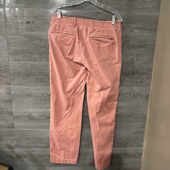 LL Bean Classic Fit Apparel Pink Stretch Pants Straight Leg Pockets Size 32 X 30 - Picture 4 of 8